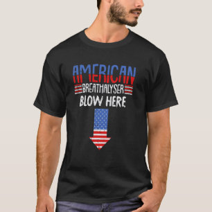 Breathalyzer 4. Juli Funny American Flag Patri T-Shirt