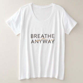 Breathe Anyway – Stress Awareness Minimal Yellow Große Größe T-Shirt