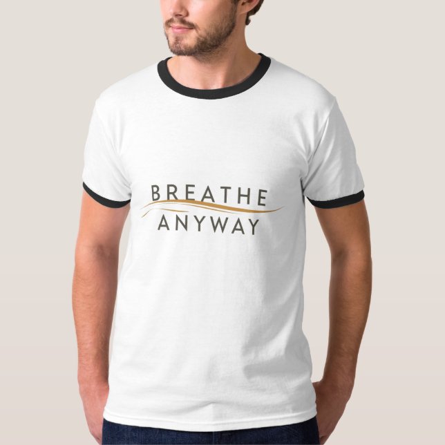 Breathe Anyway – Stress Awareness Minimal Yellow  T-Shirt (Vorderseite)