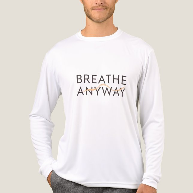 Breathe Anyway – Stress Awareness Minimal Yellow  Tri-Blend Shirt (Vorderseite)