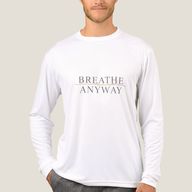 Breathe Anyway – Stress Awareness Minimal Yellow  Tri-Blend Shirt (Vorderseite)