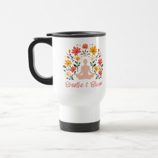Breathe & Bloom Meditation Reise Kaffee Mug Reisebecher