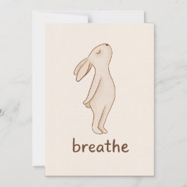 Breathe Bunny Minimalist Magnet Card