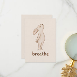 Breathe Bunny Thank You Card Dankeskarte