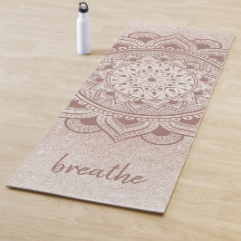 Breathe Chic Rose Gold Feminine Mandala Praxis Yogamatte