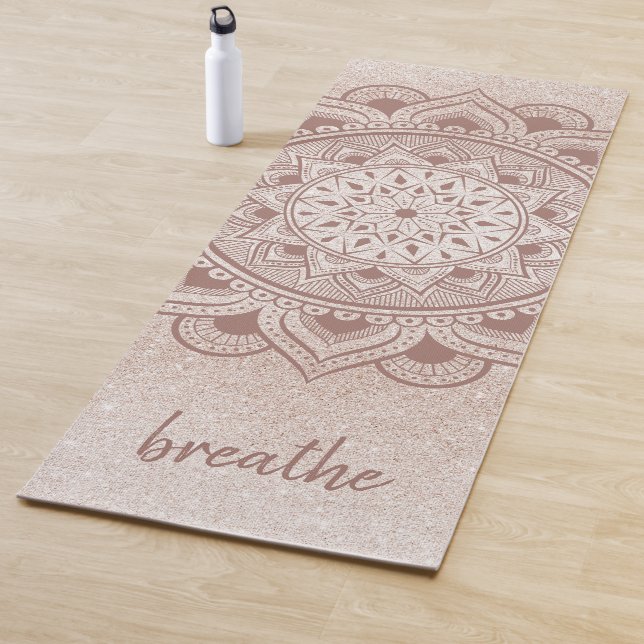 Breathe Chic Rose Gold Feminine Mandala Praxis Yogamatte (Beispiel)