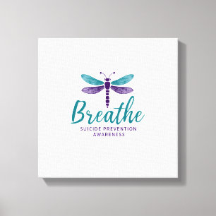 Breathe Dragonfly Suizidprävention psychische Gesu Leinwanddruck