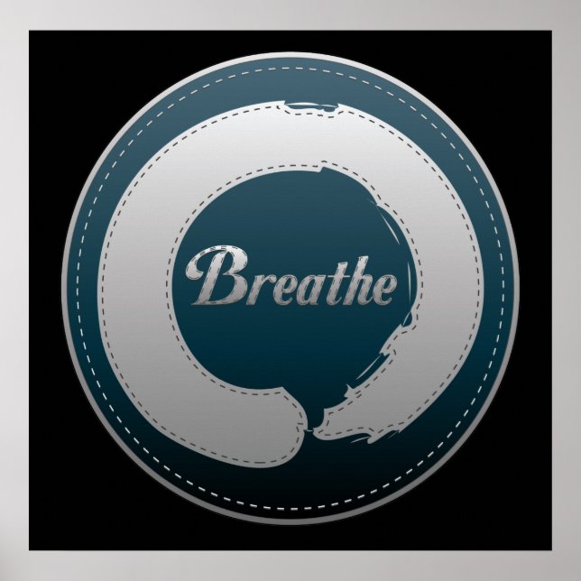 Breathe Enso Stitch Poster (Vorne)