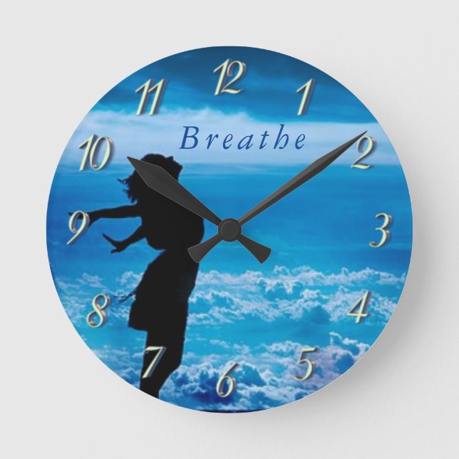 Breathe Förderung Wall Clock - Customize Runde Wanduhr (Vorderseite)