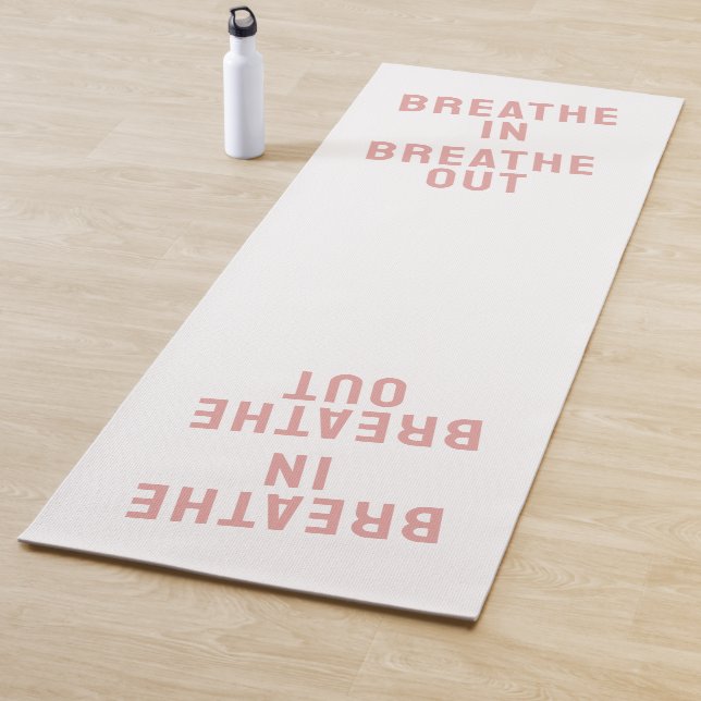 Breathe In Breathe Out Motivational Quote Yogamatte (Beispiel)