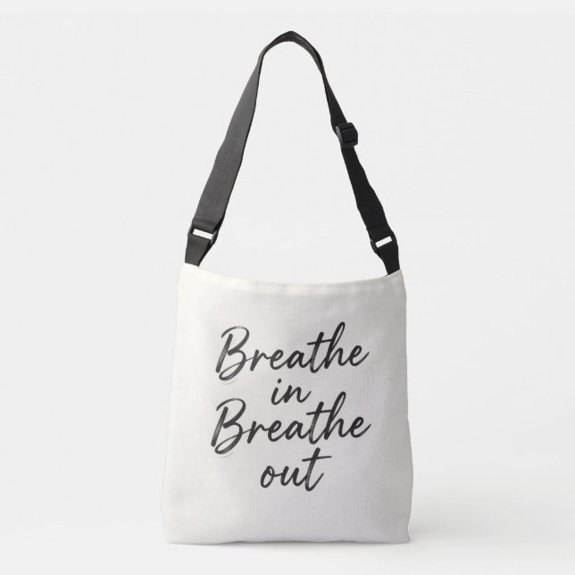 Breathe in, breathe out tote bag tragetaschen mit langen trägern (Vorderseite)