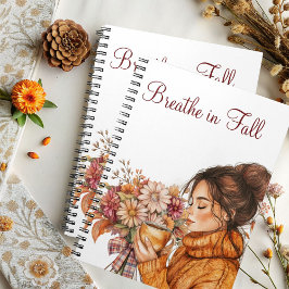 Breathe in Fall Spiral Foto Notebook Notizblock