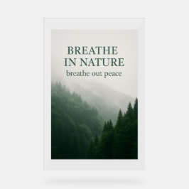 Breathe in Nature Motivierend Forest Poster - Mis