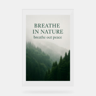 Breathe in Nature Motivierend Forest Poster - Mis