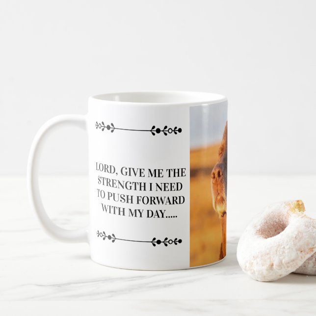 Breathe, Just Breathe Dog Mug Kaffeetasse (Mit Donut)