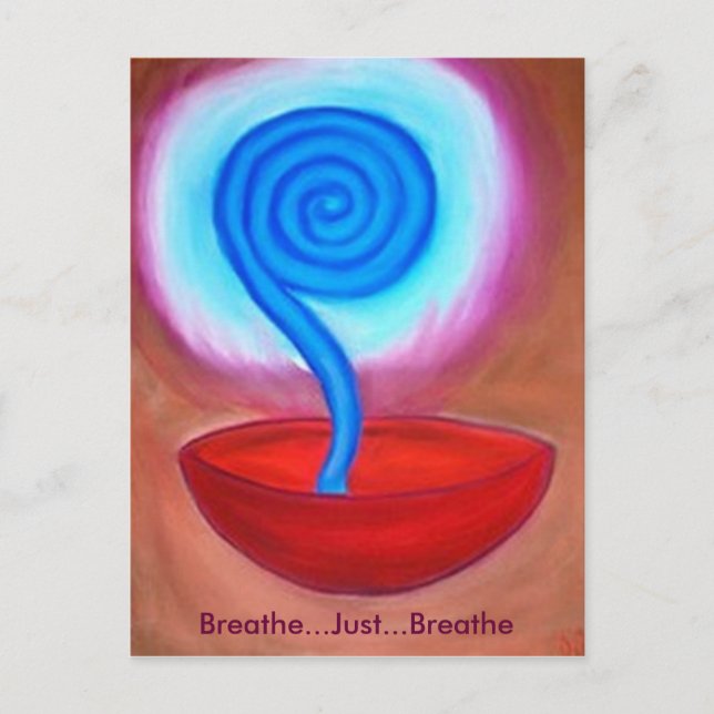 Breathe Just Breathe postcard Postkarte (Vorderseite)
