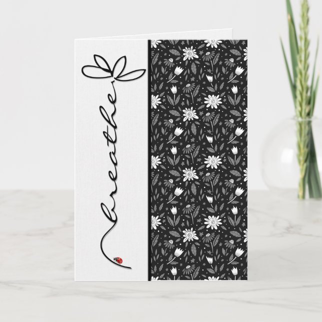 Breathe Lady Bug Denken Sie an Sie Karte (Vorderseite)