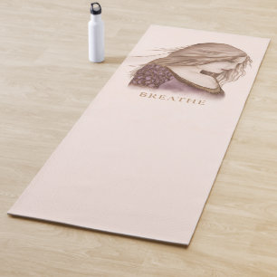 BREATHE Mindful Goddess Yoga Mat   Ruhige Weiblich Yogamatte