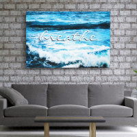 Breathe Quote Hawaii Türkis Ocean Waves Foto