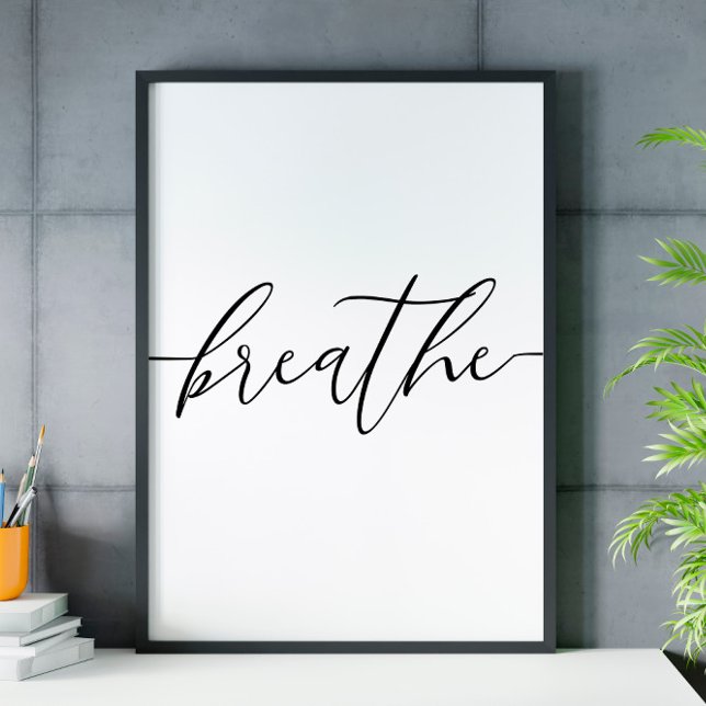 Breathe Scripture Badezimmer Wand Kunstposter Poster (Von Creator hochgeladen)