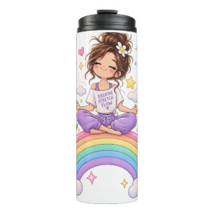 Breathe Stretch Flow Yoga Mädchen Thermal Tumbler Thermosbecher