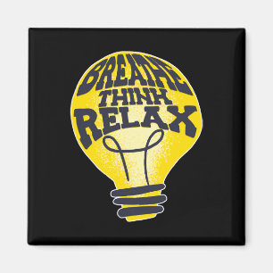 Breathe Think Relax National Stress Awareness Mont Magnet