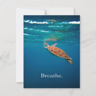 Breathe Turtle Meeresschildkröte Ocean Lover Einladung