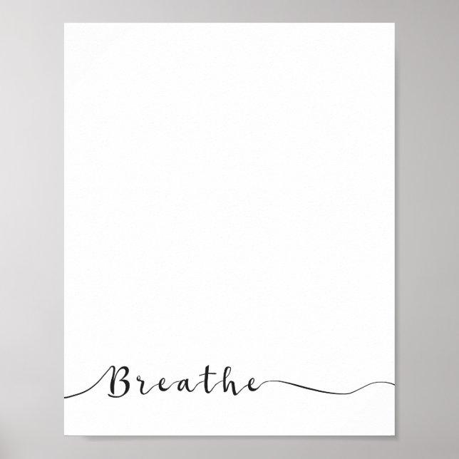 Breathe Word Art Poster (Vorne)