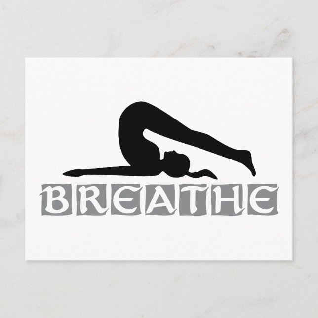BREATHE Yoga Postkarte (Vorderseite)