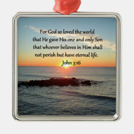 BREATHTAKING JOHN 3:16 SONNE ORNAMENT AUS METALL