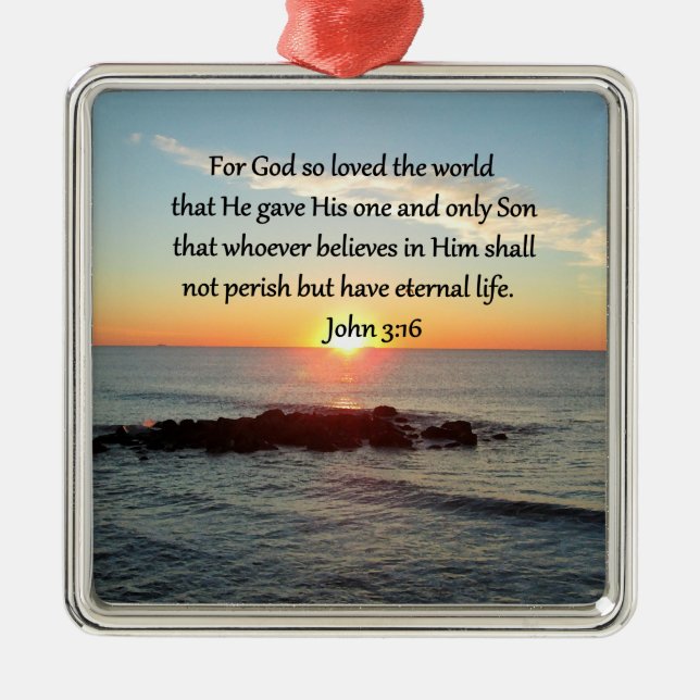 BREATHTAKING JOHN 3:16 SONNE ORNAMENT AUS METALL (Vorne)