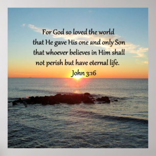 BREATHTAKING JOHN 3:16 SONNE POSTER