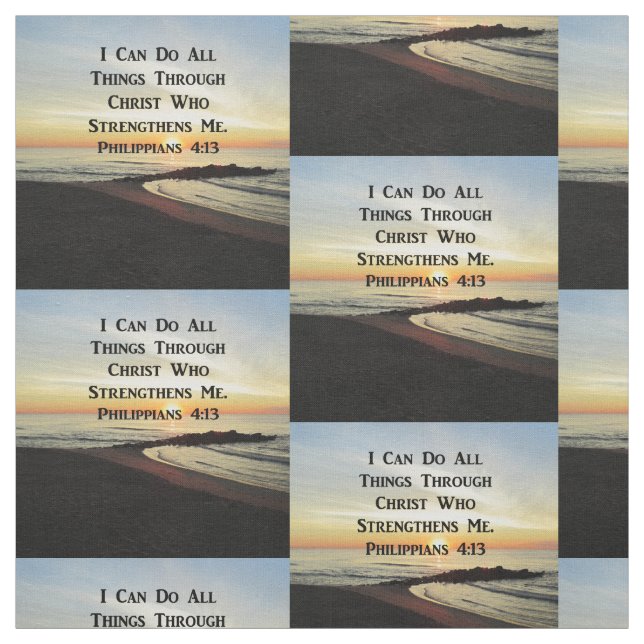 BREATHTAKING PHILIPPIANS 4:13 SCRIPTURE VERSE STOFF (Muster)