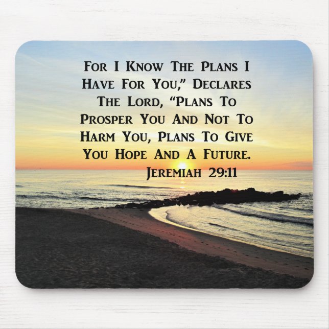 BREATHTAKING SUNRISE JEREMIAH 29:11 FOTO MOUSEPAD (Vorne)