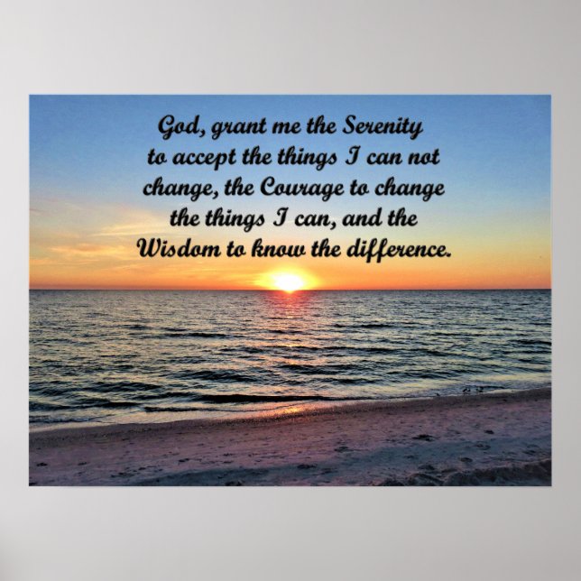 BREATHTATISCHE SUNRISE SERENITY PRAYER ORIGINAL POSTER (Vorne)