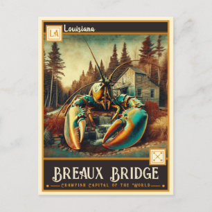 Breaux Bridge, Louisiana   VINTAG Postkarte