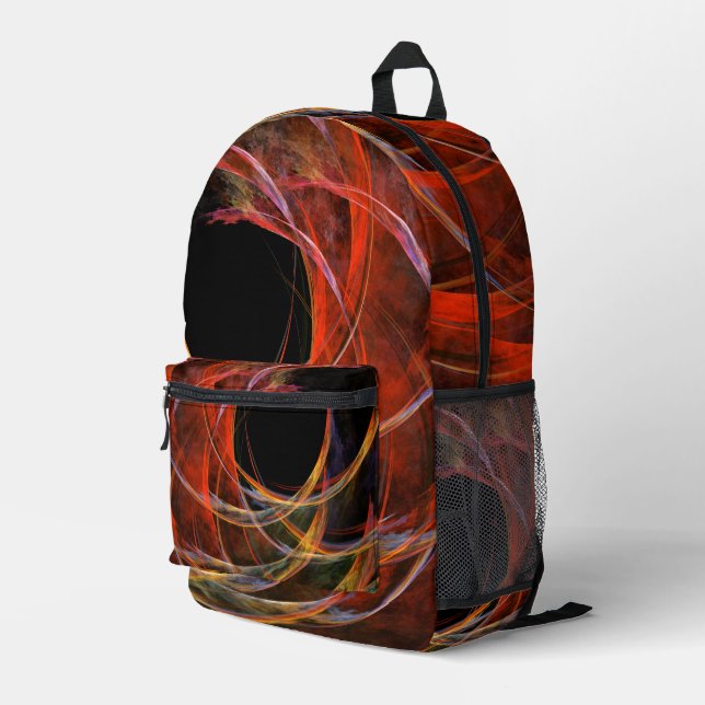 Brechen der Abstrakten Kunst des Kreises Bedruckter Rucksack (Rückseitige Ecke Rechts)