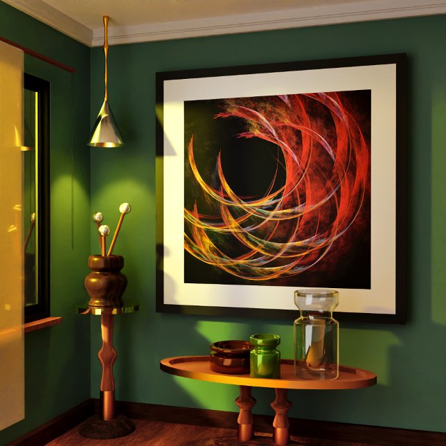 Brechen der Abstrakten Kunst des Kreises Poster (Breaking the Circle Abstract Art Poster)