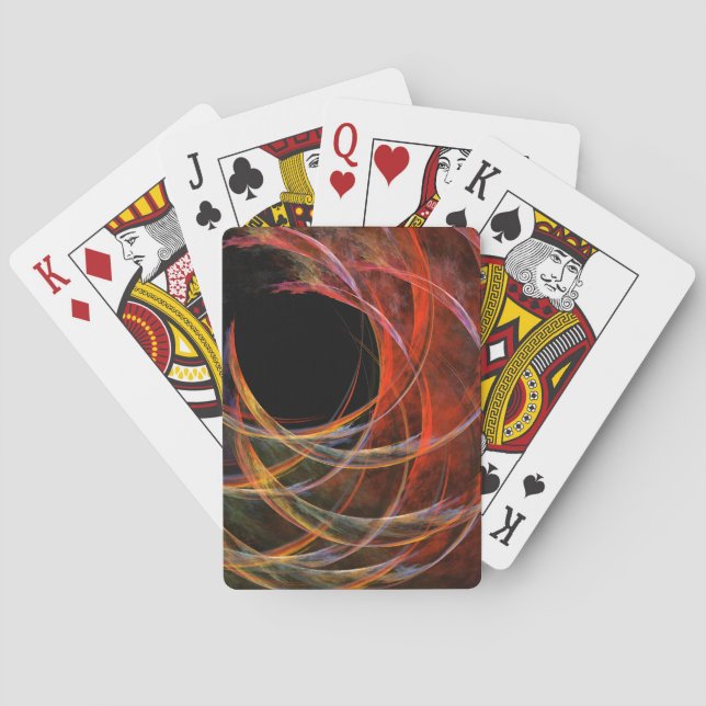 Brechen der Abstrakten Kunst des Kreises Spielkarten (Rückseite)