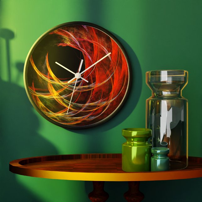 Brechen der Abstrakten Runde des Kreises Große Wanduhr (Breaking the Circle Abstract Art Round Clock)