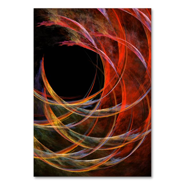 Brechen der Circle Abstrakt Art Table Card Tischnummer (Vorderseite)