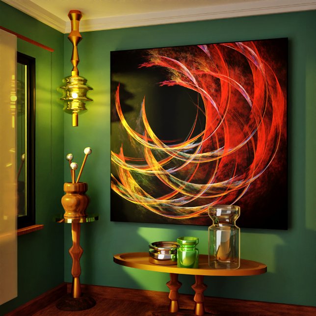 Brechen der Circle Abstrakt Wrapped Canvas Print Leinwanddruck (Breaking the Circle Abstract Wrapped Canvas Print)