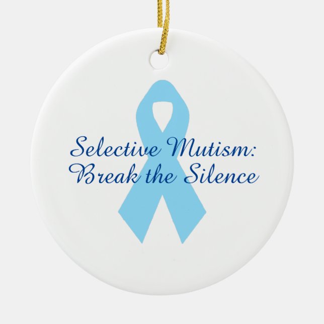 Brechen der Silence Ribbon Keramik Ornament (Vorne)