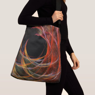 Brechen des Kreises Abstrakte Kunst Cross Body Tragetaschen Mit Langen Trägern