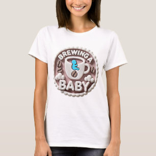 Brechen einer Baby-Ankündigung - Kaffee gepriesen T-Shirt