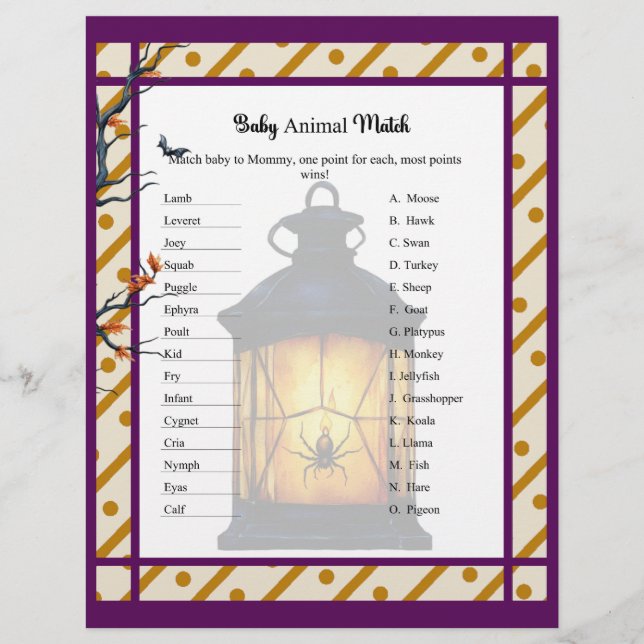 Brechen einer Baby-/Baby-Tiermatte Briefbogen (Vorderseite)