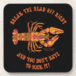 Brechen Sie den Kopf Crawfish Cork Untersetzer