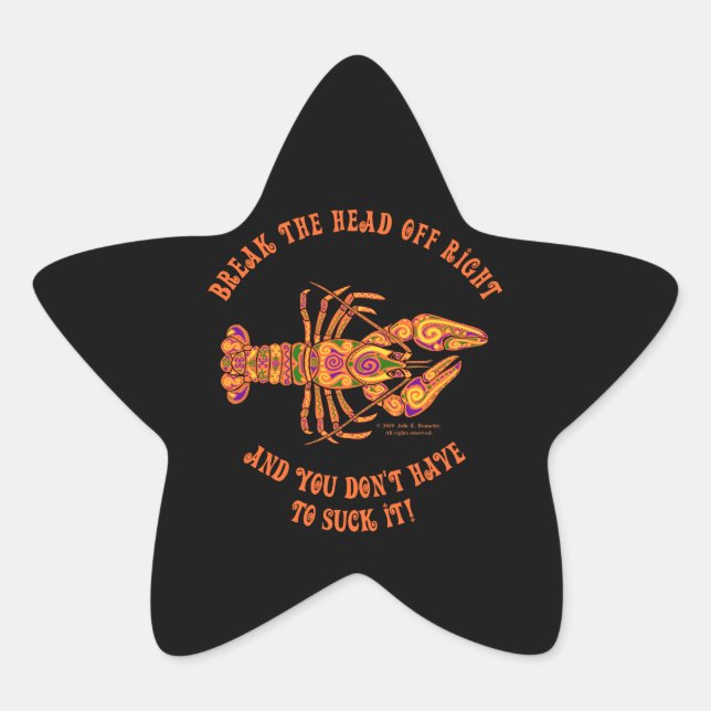 Brechen Sie den Kopf Crawfish Star Sticker (Vorderseite)