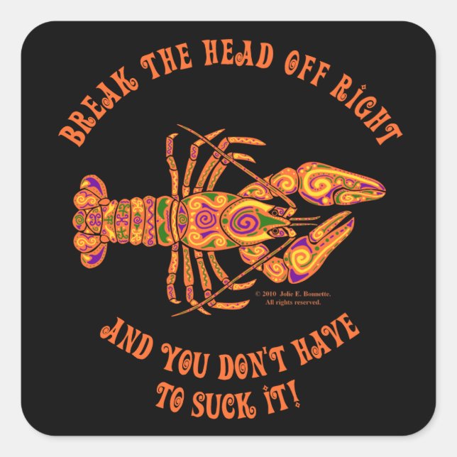 Brechen Sie die Kopfkraut-Quadrat-Aufkleber Quadratischer Aufkleber (Vorderseite)