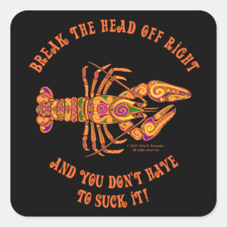 Brechen Sie die Kopfkraut-Quadrat-Aufkleber Quadratischer Aufkleber